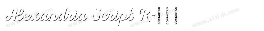 Alexandria Script R字体转换